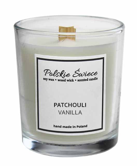 Sojalys med trævæge + PATCHOULI VANILJE