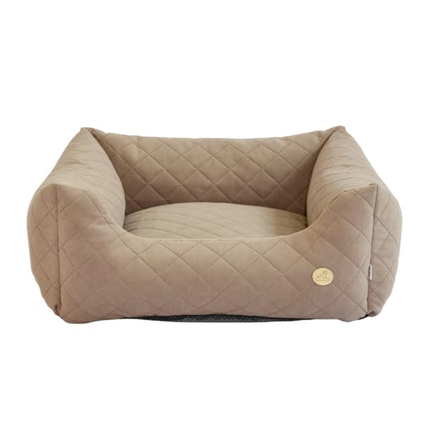 COZY fløjlsseng - størrelse M beige