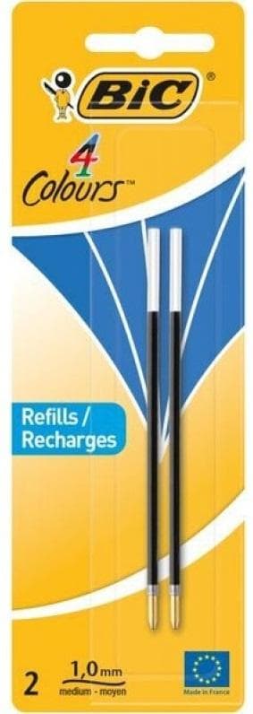 4 farver blå kuglepen refill 2 stk.