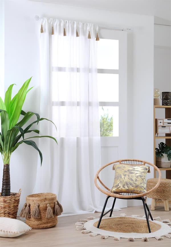 Boho gardin IBIZA 140x260 off-white