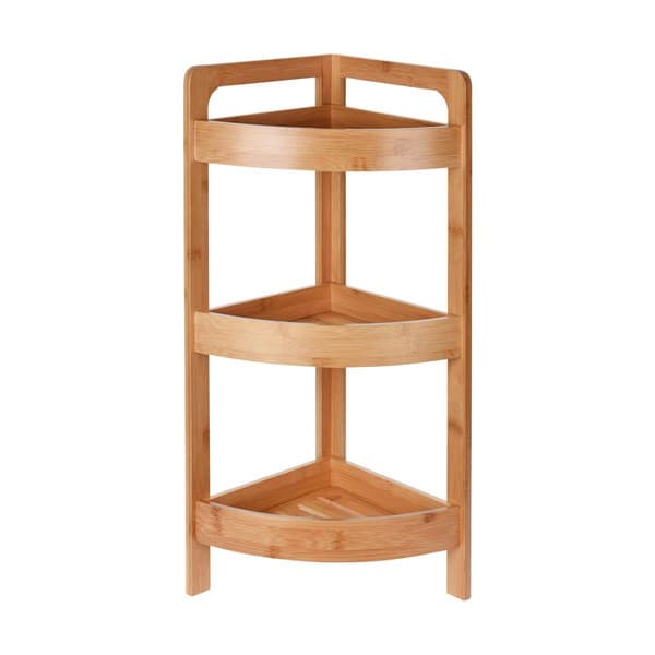 Bambuinen kylpyhuoneen kulmahylly 61 cm