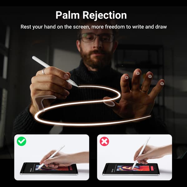 Langaton latauskynä iPad-tableteille, valkoinen