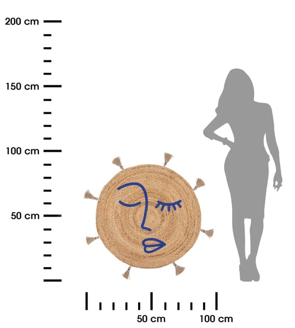 Soleya pyöreä juuttimatto 80 cm