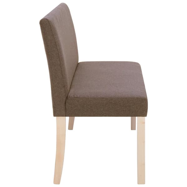 vidaXL Bänk, 139,5 cm, Brun, Polyester