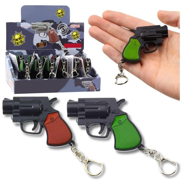 LED-pistolnøglering 6,5 cm