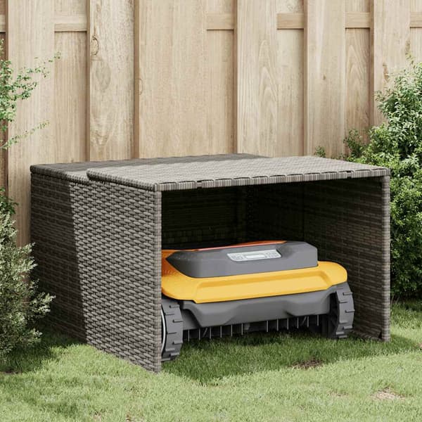 vidaXL robotplæneklipper til garage, grå, 86x90x52/57 cm