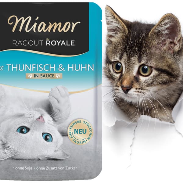 Miamor Royale mit Thunfisch & Huhn - vådfoder tun og kylling i sauce 100g