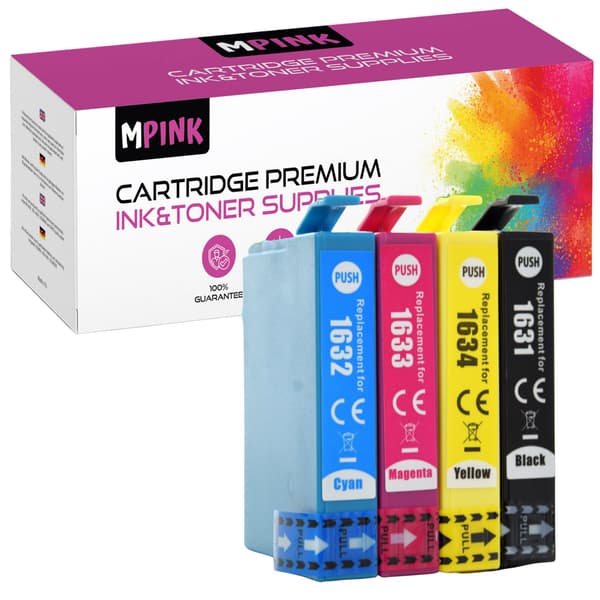 4x blækpatroner til Epson GP-E1636CMYK