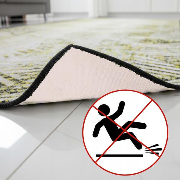 [5] Fløjlstæppe til hjemmet 67x250cm Spindelvæv Gul D6877