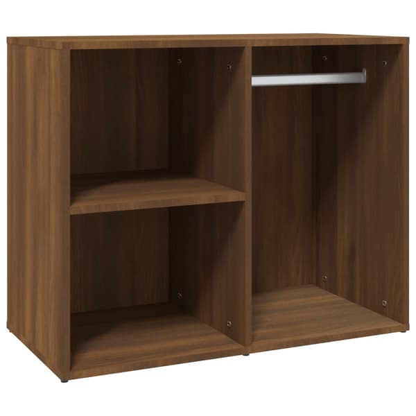 vidaXL skab brunt egetræ 80x40x65 cm træbaseret materiale
