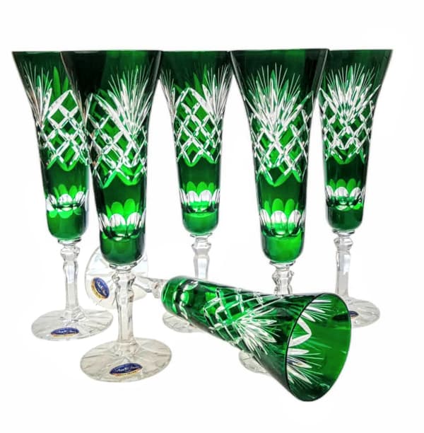 Smaragdkristall Champagneglas 170 ml Ananas
