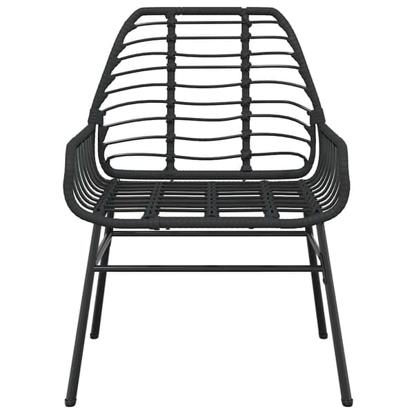vidaXL havestole, sæt med 2, sort, polyrattan