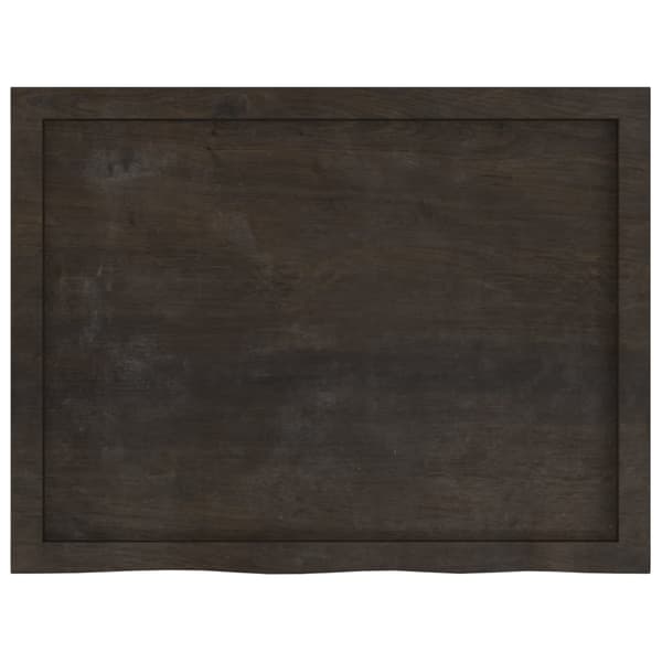 vidaXL hylde mørkebrun 80x60x(2-4) cm egetræsfinish