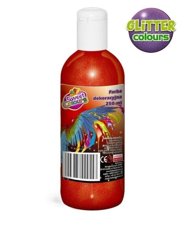 Glitter-julistemaalit 250ml (6 kpl)