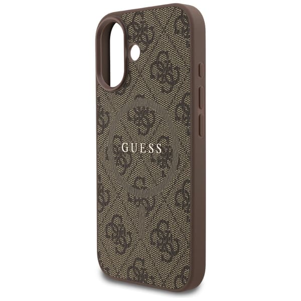 Guess 4G Ring Classic Logo MagSafe-etui til iPhone 17, brunt