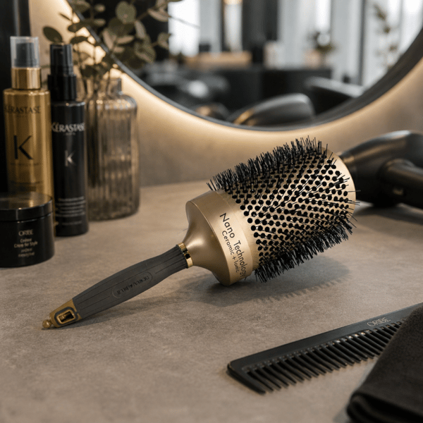 Keramisk termisk borste för styling med jonisering 80 mm NANO TECHNO