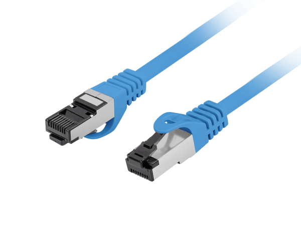 Blå SFTP RJ45 Cat.8.1 LAN-kabel.