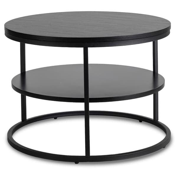 BEST Sofabord med Hylde 70 cm Sort Moderne