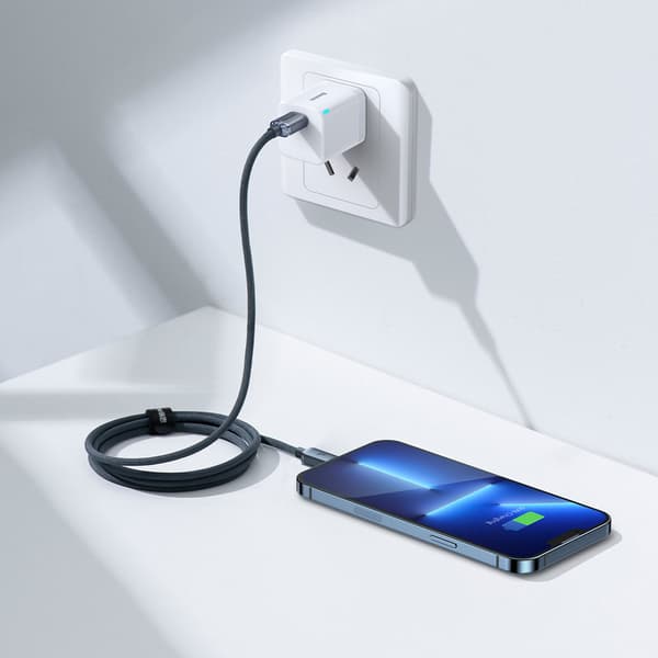 USB - Lightning-kabel til hurtig opladning og dataoverførsel 1,2m sort