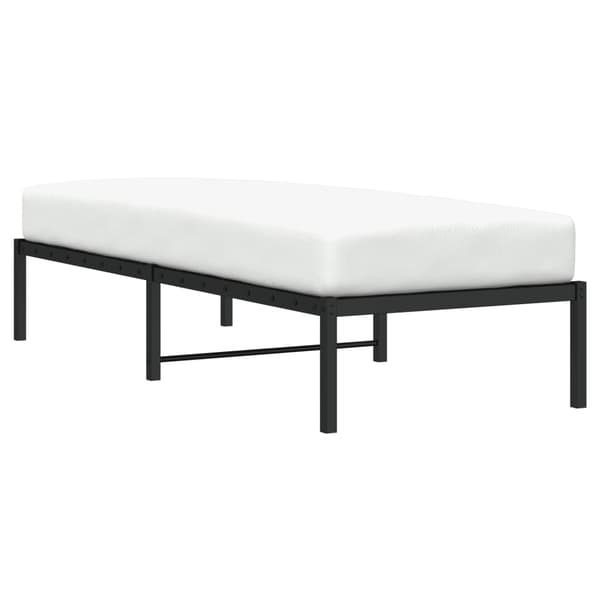 vidaXL metalsengestel sort 75x190 cm