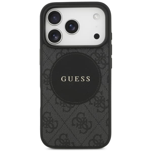 Guess 4G Circle Classic Logo MagSafe-etui til iPhone 17 Pro, sort