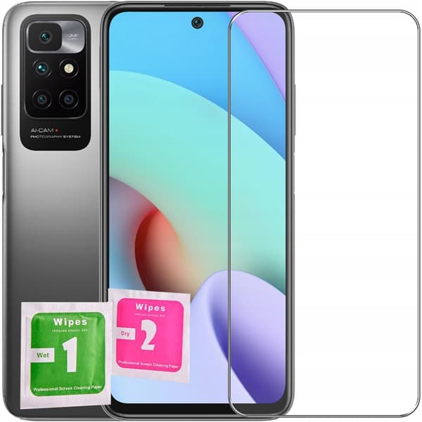 Baksida till Xiaomi Redmi Note 10 5G GLITTERBAKNINGAR guld + GLAS