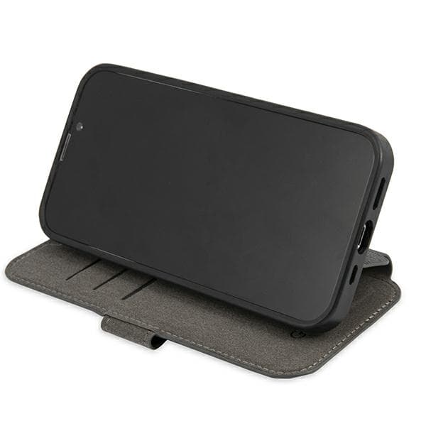 Guess book 4G Stripe flip-etui til iPhone 13 mini, grå/grå