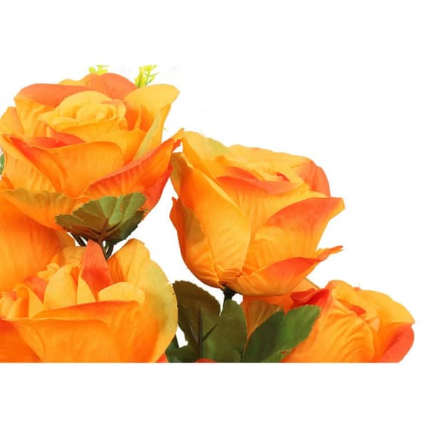 Kimpussa 12 avointa oranssia ruusua