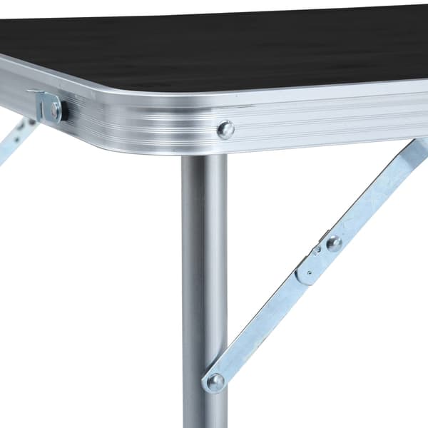 vidaXL foldbart campingbord grå aluminium 120 x 60 cm