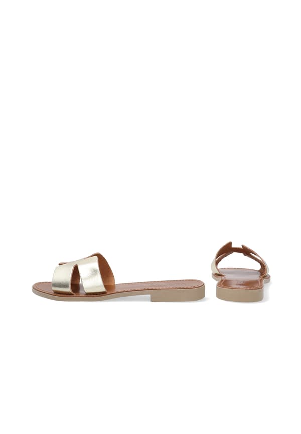 GULD LÆDER FLIP-FLOPS GULD LÆDER FLIP-FLOPS 40