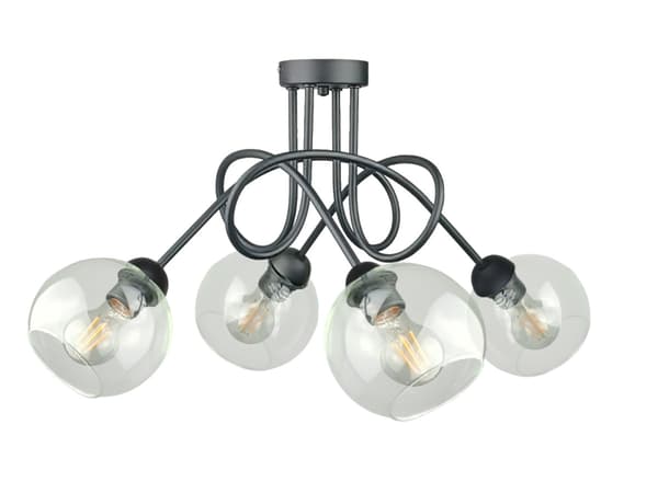 Loftlampe 4xE27 EVIE SORT