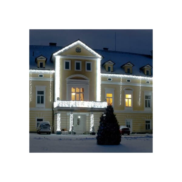 Juletræslys 288 LED larveformede, hvide, 2 m