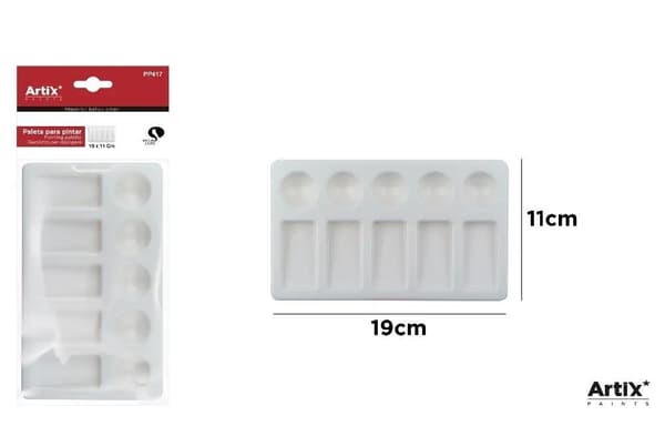 Suorakulmainen maalauspaletti 18,5x11 cm