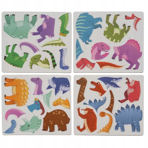 Montessori Dinosaurier Magnetpussel för Barn