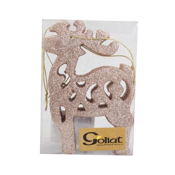 Sæt med 3 guldglitter renhænger, 12 cm