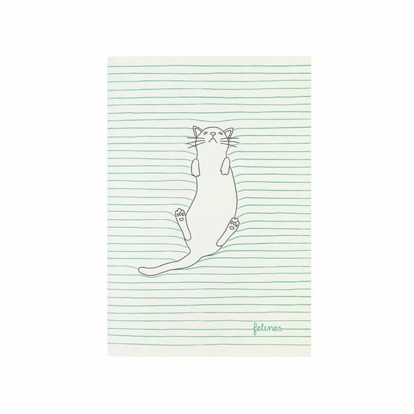 Lille notesbog - Feline Fine (Grøn)