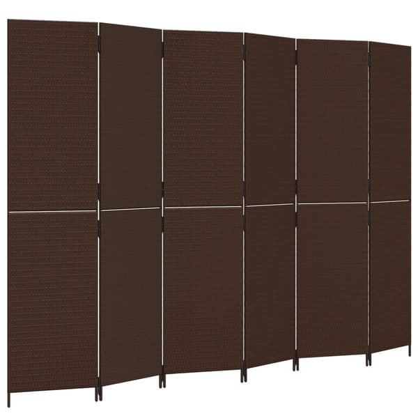 vidaXL 6-panelers brun konstrottingskärm