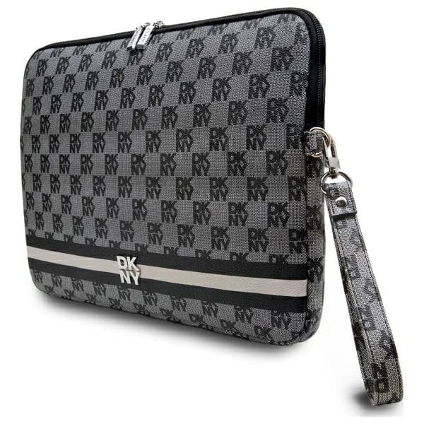 DKNY Ærme DKCS14PVSHLK 14" sort/sort ternet mønster trykte striber
