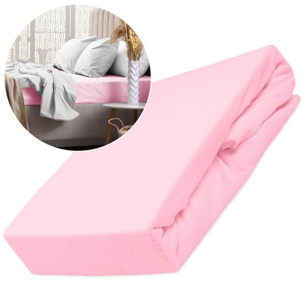 Bomuldslagen 60x120 SOFT TERRY til tremmeseng, lyserød