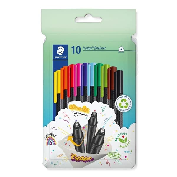 Triplus fineliner 10 färger 0,3 mm