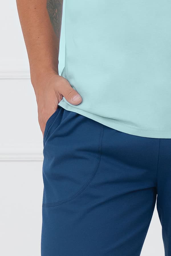 Herrpyjamas med kort ärm, långbyxor Devon XXL