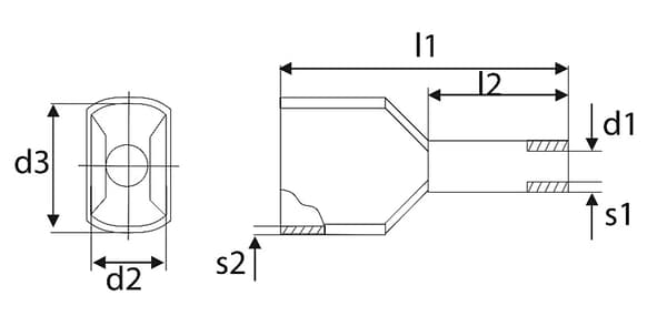 Dobbeltisolerede kabelmuffer til ledninger 2x10 mm røde 100 stk.