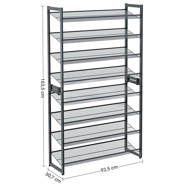 Modulaarinen harmaa kenkäkaappi 163,5 cm