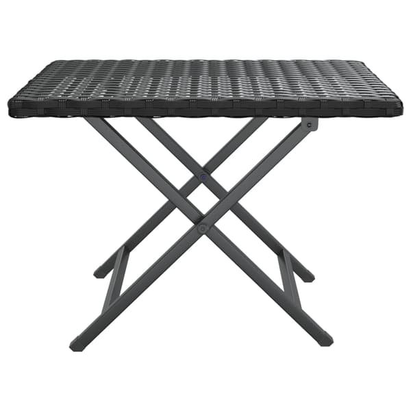 vidaXL klapbord, sort, 45x35x32 cm, polyrattan