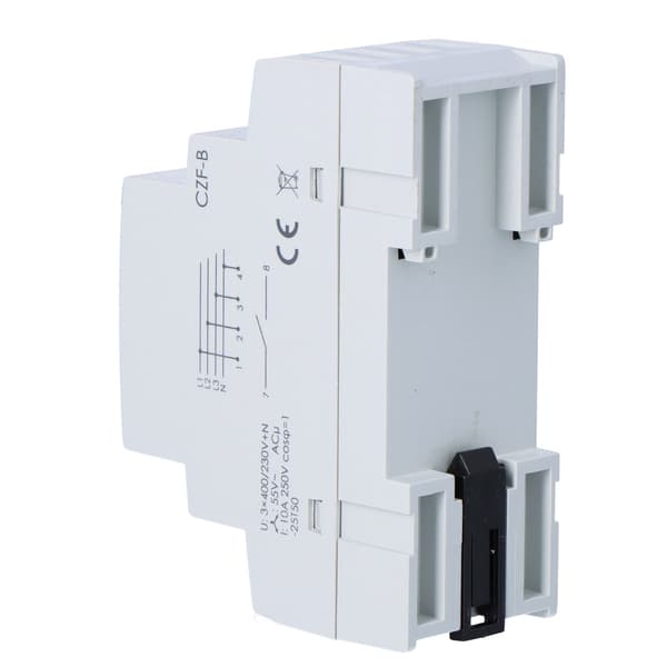 Fas- och förlustsensor CZF-B kontakt: 1NO, I=10A, 2 moduler