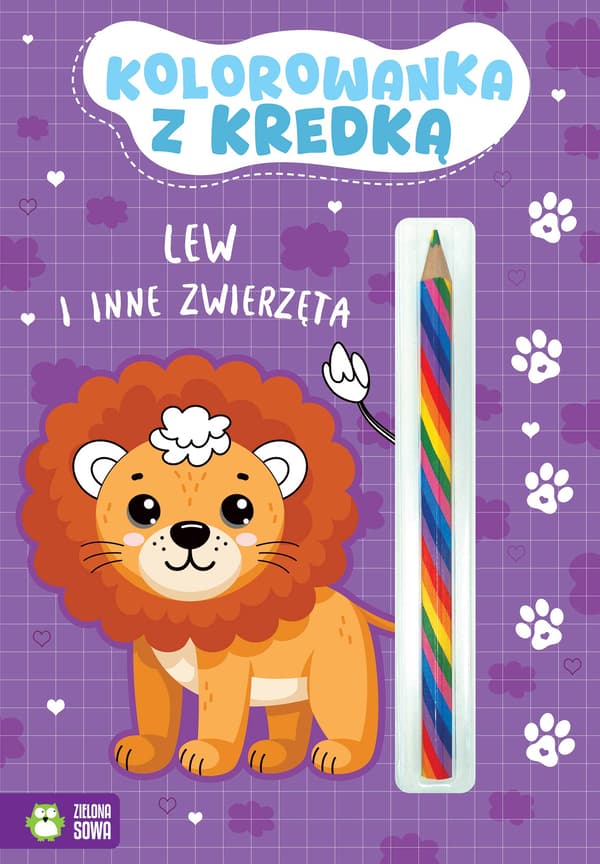 Målarbild med krita. Lejon 8849
