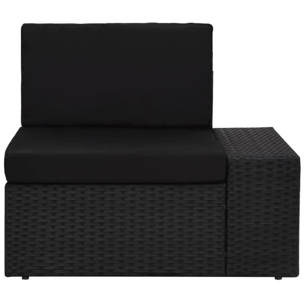 vidaXL 4-delt havemøbelsæt, PE-rattan, sort