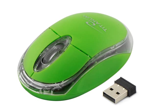 ES509Z CONDOR TRÅDLÖS USB-MUS TITANUM GRÖN