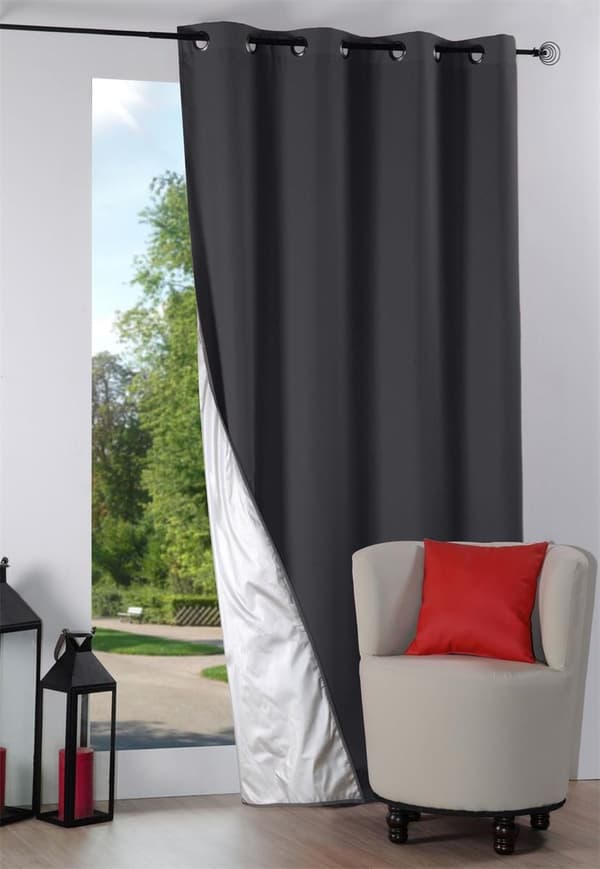 Nelson isolerende gardin 135x240 cm antracit
