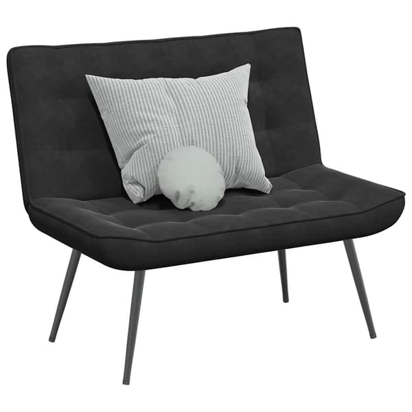 vidaXL Penkki, Musta, 110x74x84 cm, Sametti